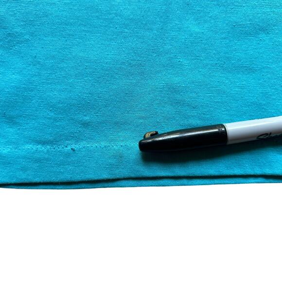 RARE Vintage 70's/80's Dad Graphic Blue SS Tee Size L GUC - Picture 3 of 12